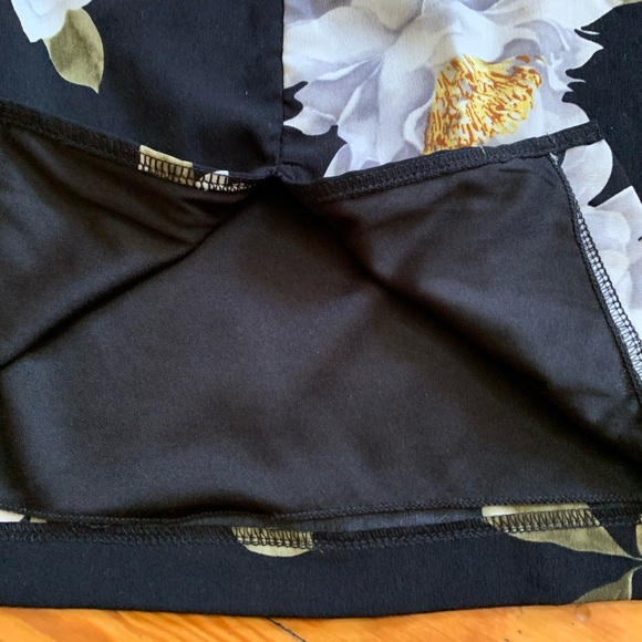 NWT! Lulus Black Floral One Shoulder Dress 👗 Size S - Picture 7 of 12